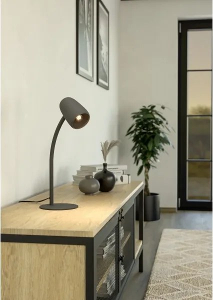 Eglo 901828 - Lampă de masă CARLO 1xE14/18W/230V neagră