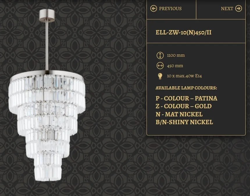 Lustra LUX suspendata, realizata manual ELLINI diametru 45
