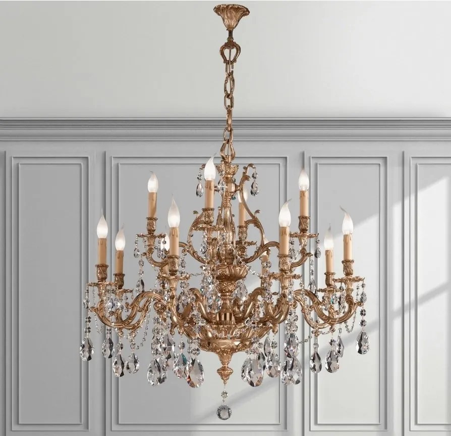 Candelabru 12 brate LUX cu cristale Scholer, Versailles