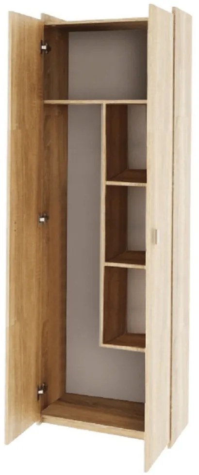 Dulap combinat, PAL melaminat, stejar sonoma, NATALI TYP 6