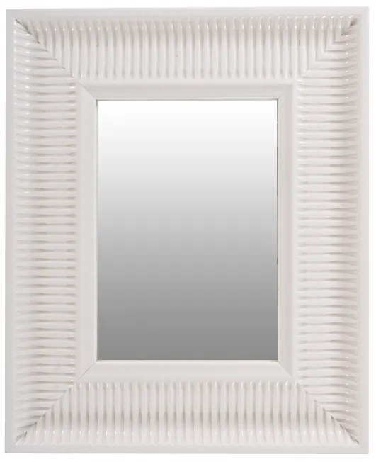 Oglinda dreptunghiulara cu rama din polistiren alba Howard, 49cm (L) x 40cm (L) x 3cm (H)