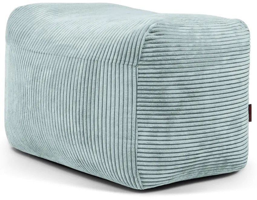 Fotoliu bean bag verde mentă cu tapițerie din catifea reiată Plus 70 Lounge – SLOWDOWN