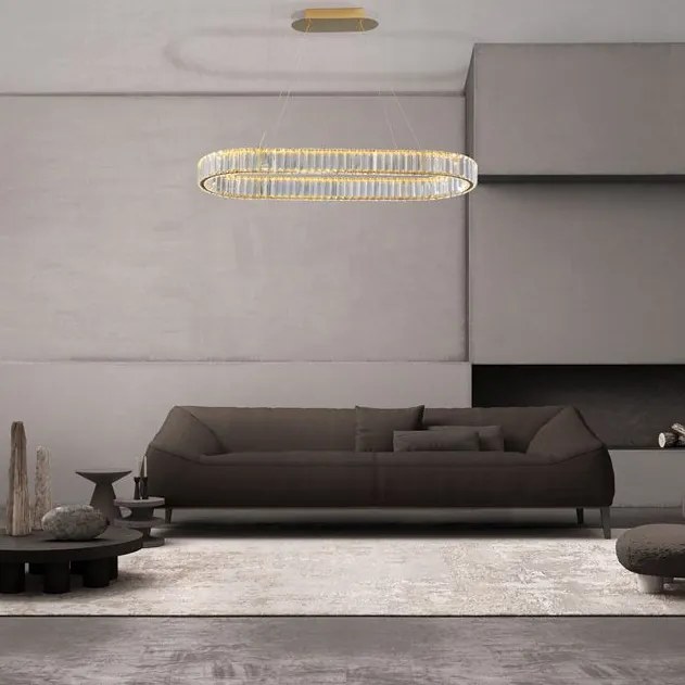 Lustra LED suspendata cristal design elegant AURELIA 48W