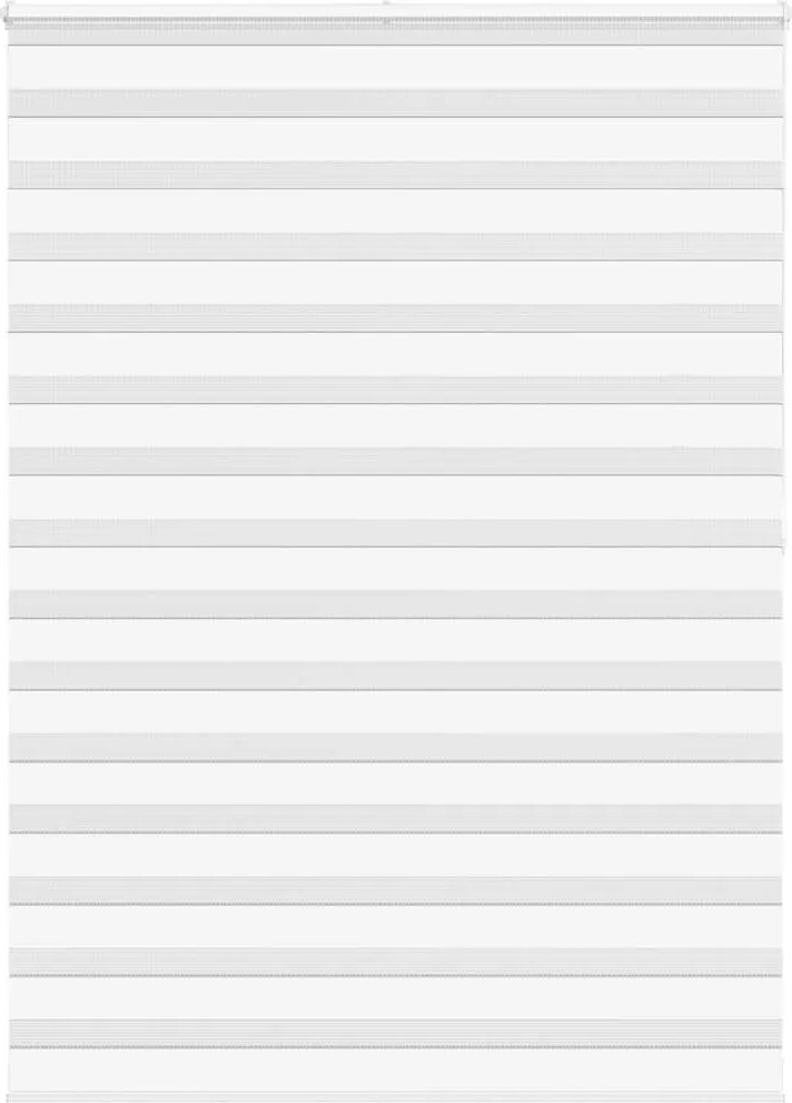 vidaXL Jaluzea tip zebra alb lățime țesătură 150,9 cm poliester