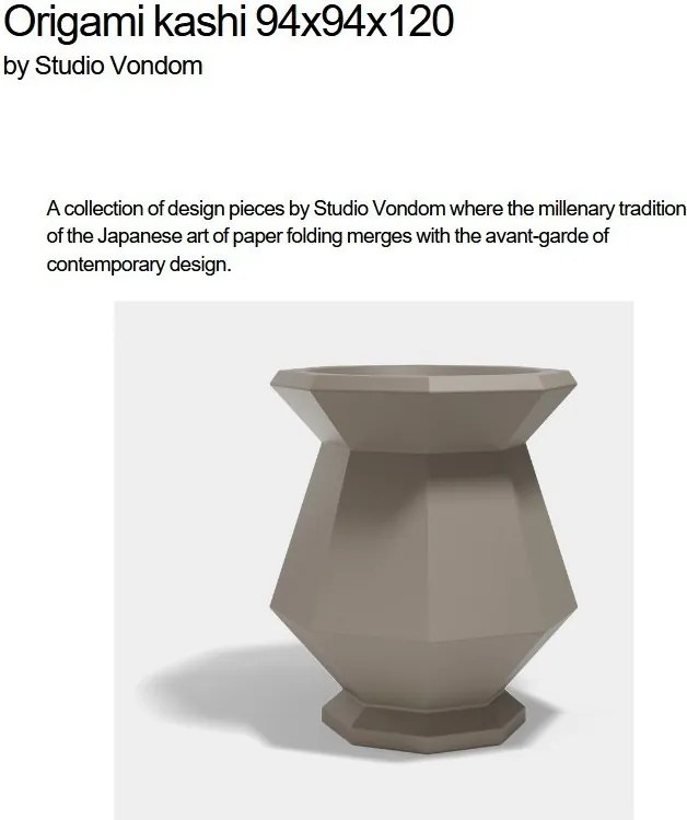 Ghiveci plante design decorativ modern exterior/interior ORIGAMI KASHI 94x94x120cm