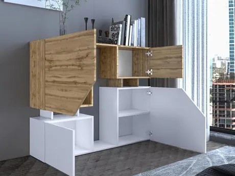 Set mobilier living Bokas II (antracit + Stejar wotan) . 1105944