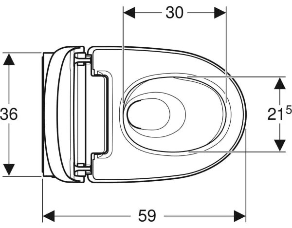 Set vas wc cu functie de bideu rimless suspendat cu capac soft close, ornament crom, Geberit AquaClean Mera Comfort