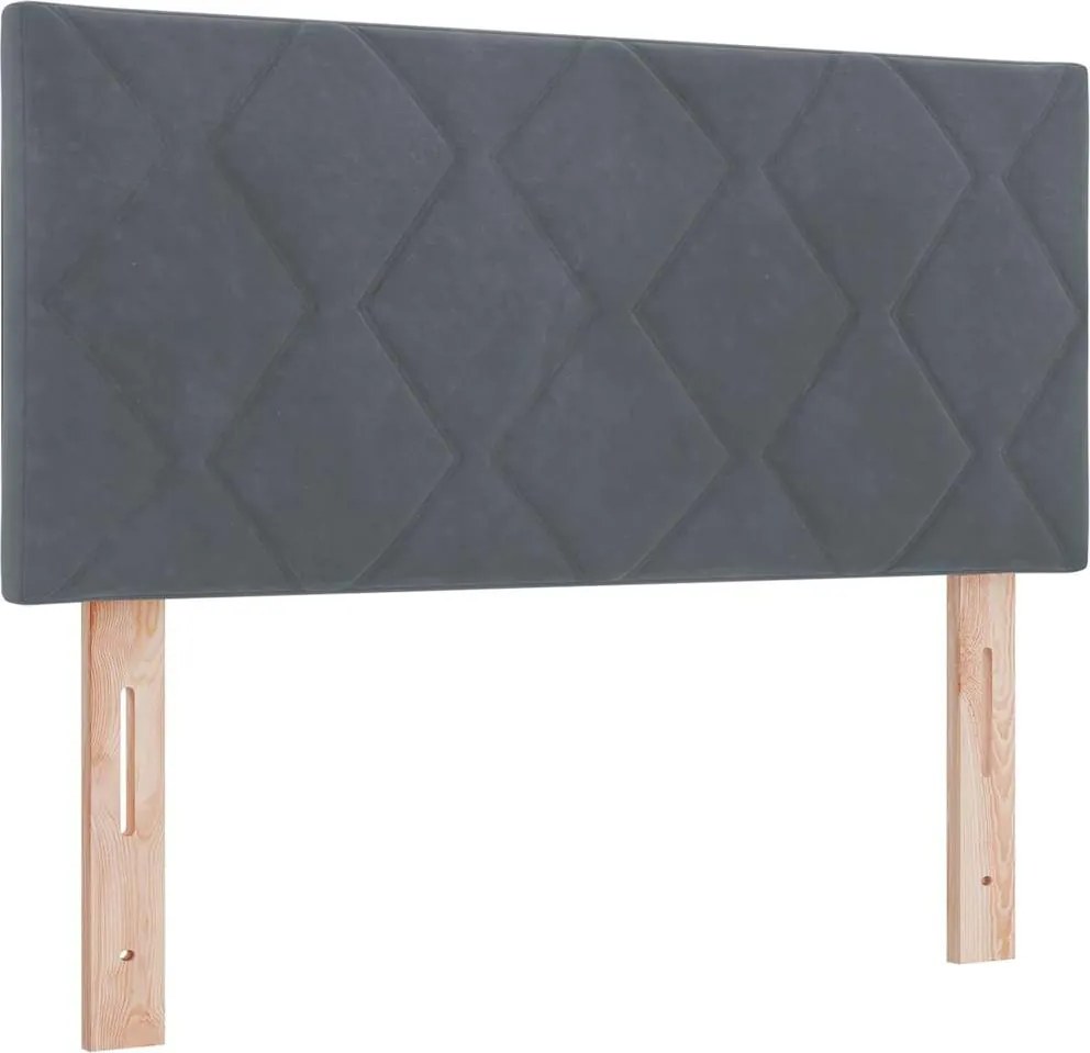 vidaXL Tăblie cap Gri închis 90 cm Catifea