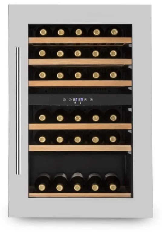 KLARSTEIN VINSIDER 35D, frigider integrat de vin, 128 de litri, 41 de sticle de vin, 2 zone