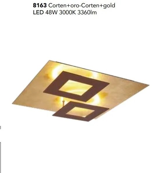 Plafoniera LED design ambiental DALIA Corten/ gold