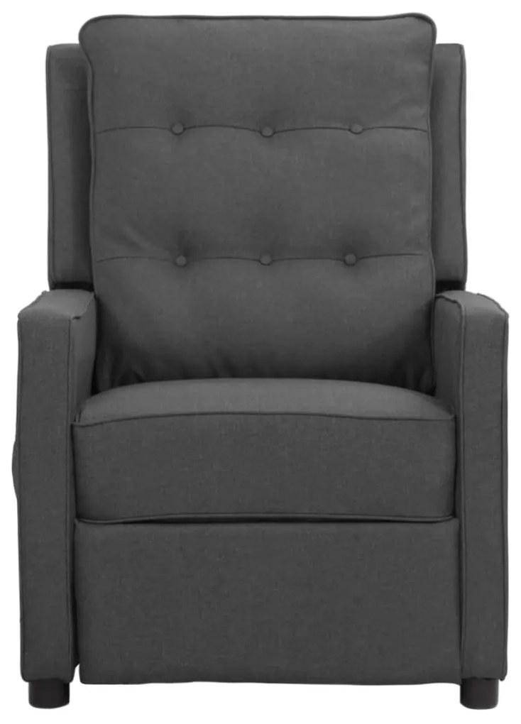 338967 vidaXL Fotoliu de masaj, gri închis, material textil