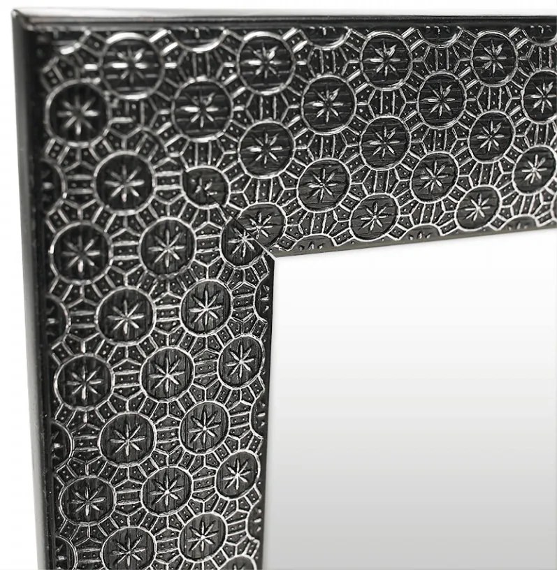 OGN601 - Oglinda Neagra cu picior pentru dormitor, hol, living