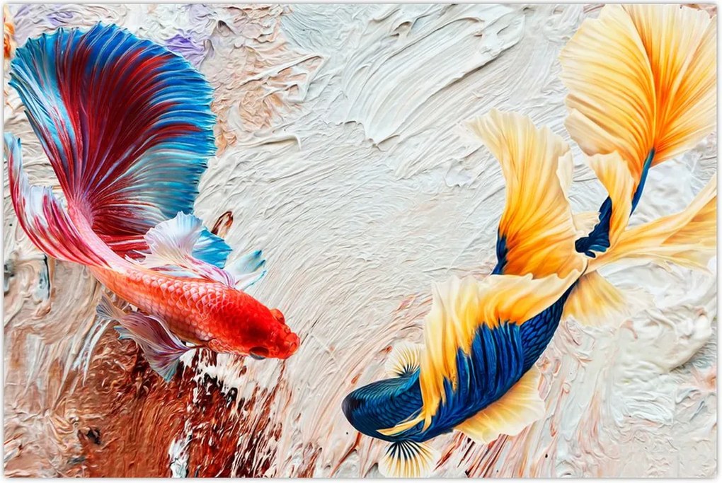 Tablou - Pești războinci (90x60 cm)