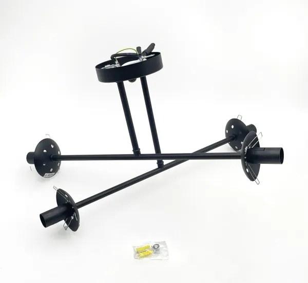 Brilagi - Lustru aplicat MALIVA 4xE14/15W/230V negru/transparent