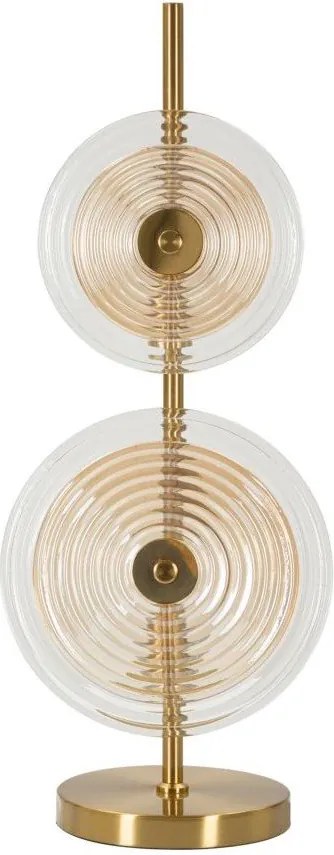 Veioză aurie cu abajur din sticlă (înălțime 63 cm) Venice – Mauro Ferretti