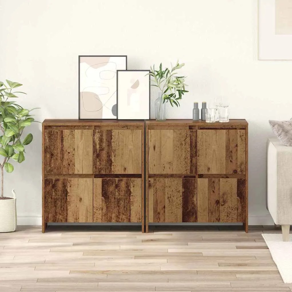 vidaXL Bufeturi 2 pcs Lemn vechi 70 x 41 x 75 cm Lemn compozit
