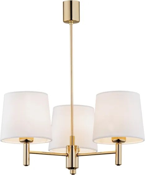 Brilagi - Lustră pe tijă MONTE 3xE27/60W/230V crem/auriu