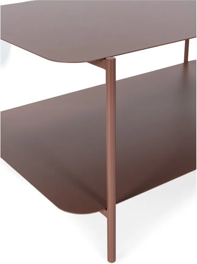 Măsuță de cafea teracotă din metal 58x90 cm Beatrix – MOME