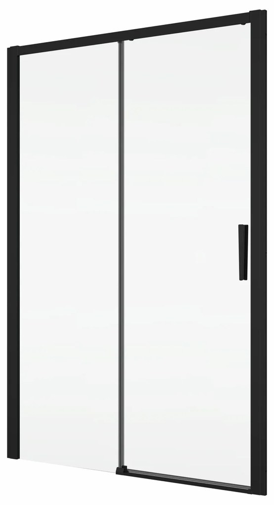 Usa culisanta de dus in nisa, 1400 mm, negru mat, doua elemente, Ronal Divera 1400 mm