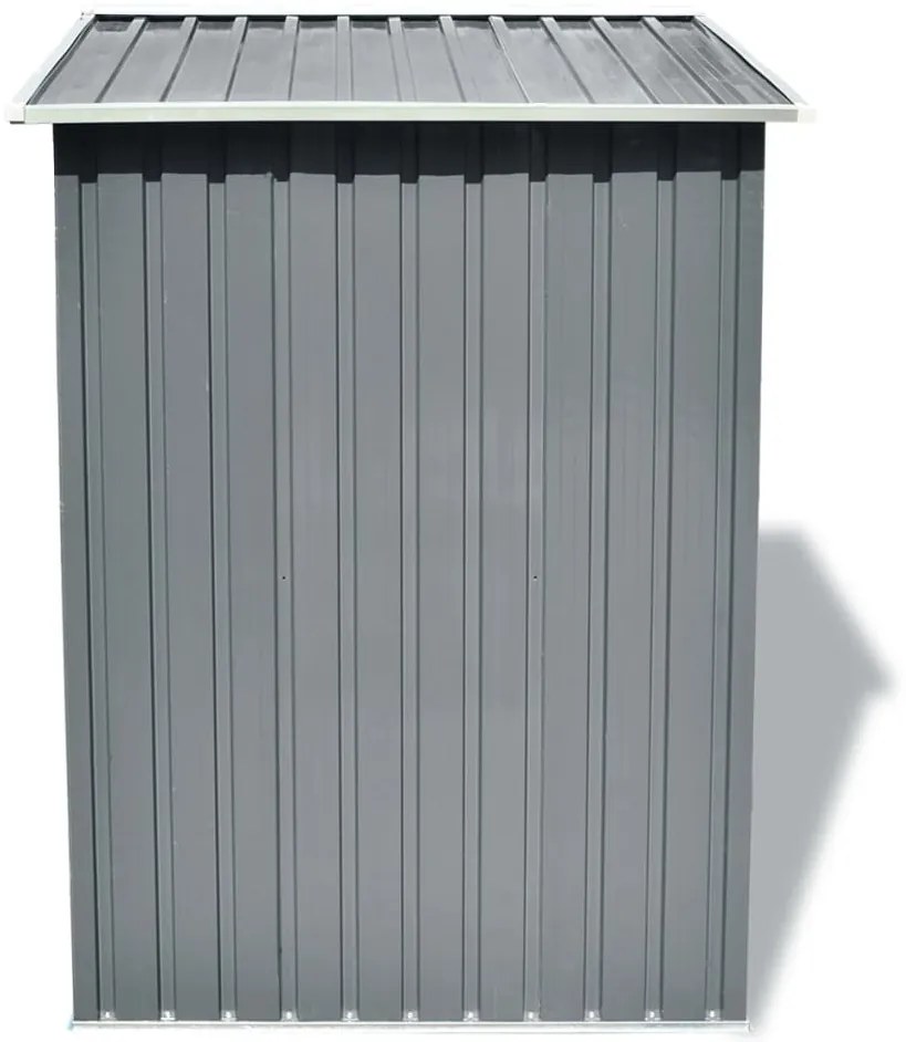 Magazie metalica de gradina, 204 x 132 x 186 cm, gri