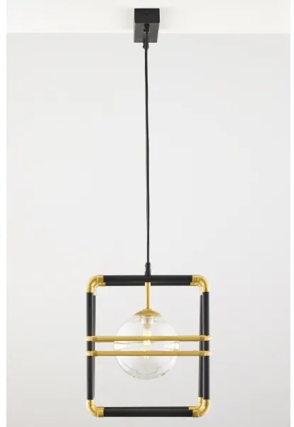 Lustră pe cablu Jupiter 2029 FIORI 2xG9/10W/230V negru/auriu/transparent