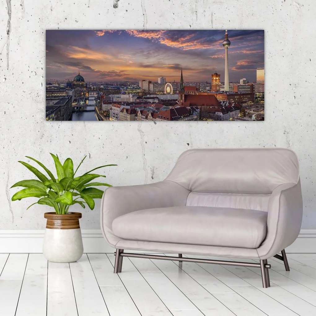 Tablou - Apus de soare în Berlin (120x50 cm)