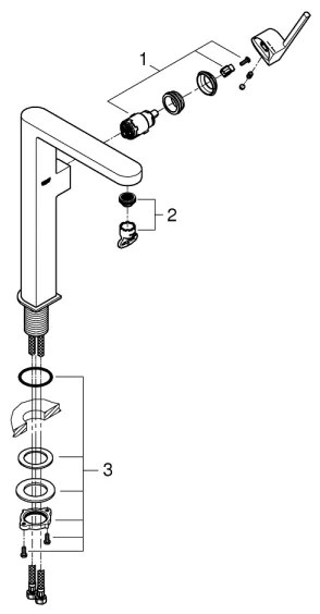 GROHE 32618003 - Baterie pentru lavoar PLUS XL, crom lucios