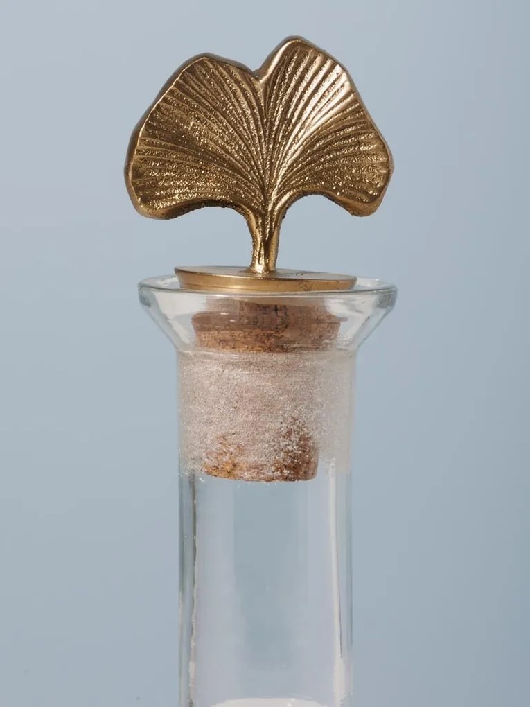 Sticla decorativa, cu capac din alama, Ginko