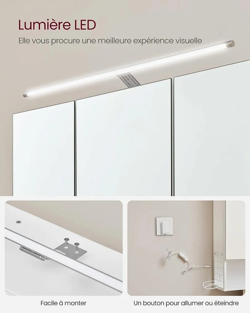 Dulap de depozitare pentru lavoar, Vasagle, Alb, 70x16x70 cm