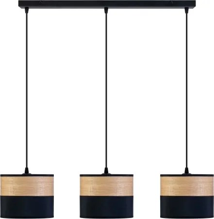 Lustră pe cablu ALBA 3xE27/15W/230V negru/maro