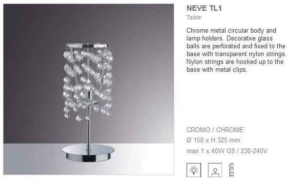 Veioza, lampa de masa moderna NEVE TL1 033945