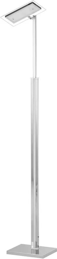 Lampadar LED Avril fier/sticla, argintiu, 2 becuri, 230 V