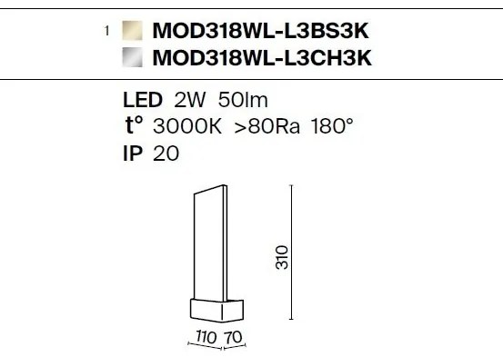 Aplica LED design modern Ornate crom