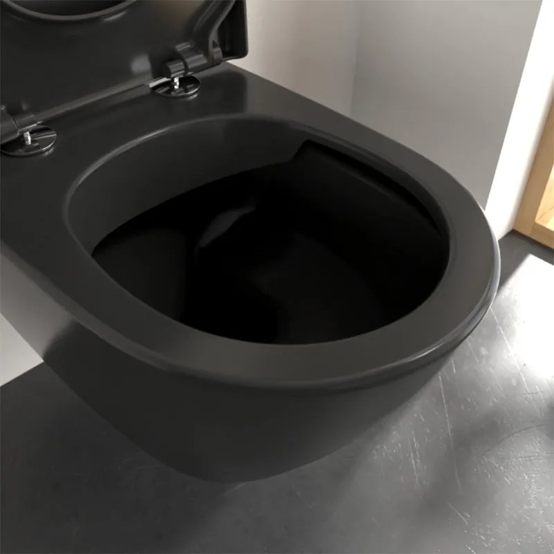 Vas WC suspendat, Villeroy&Boch, Subway 2.0, direct flush, negru mat