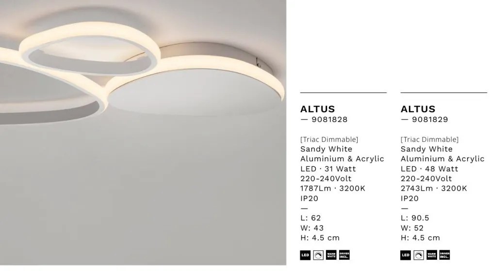 Plafoniera LED design modern ALTUS 62x43cm, NVL-9081828