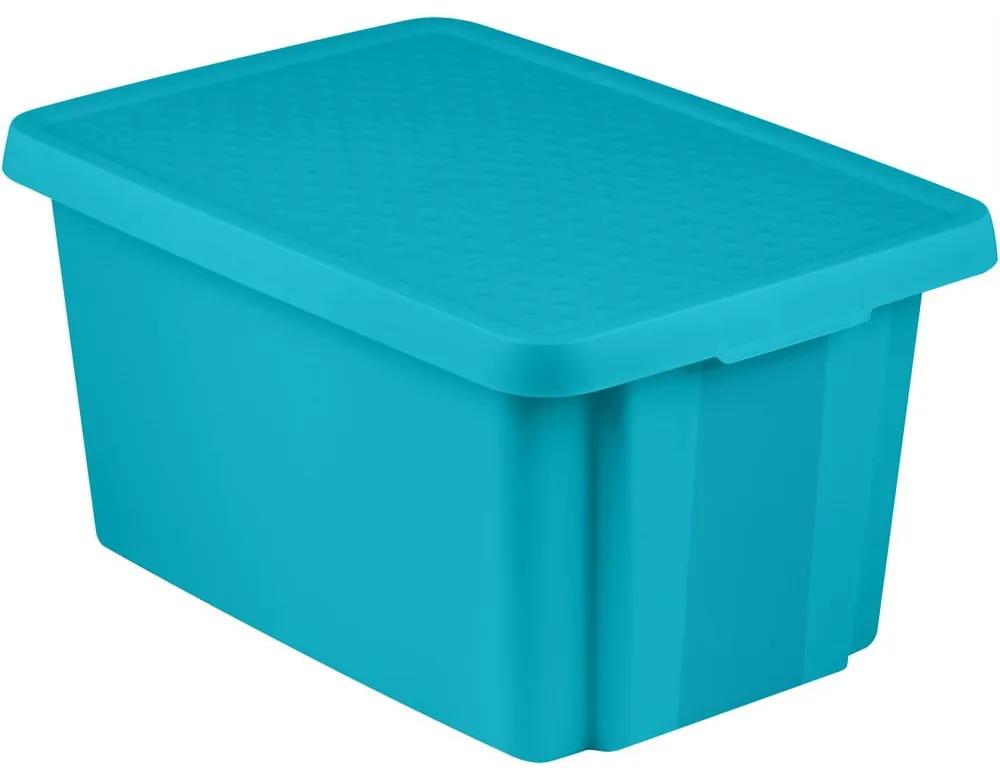 Cutie de depozitare albastră cu capac Curver Essentials, 45 l