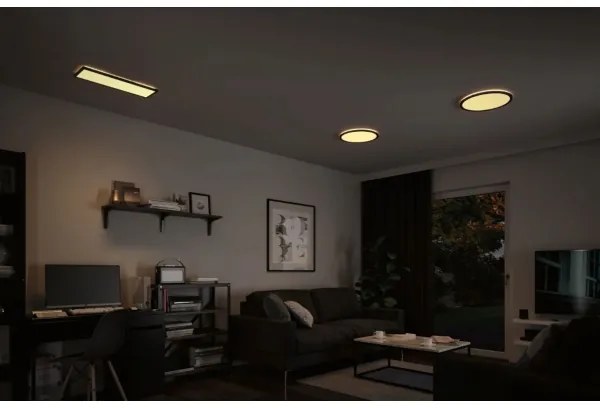 Panou dimabil LED/22W ATRIA 230V 3000K negru Paulmann 71003