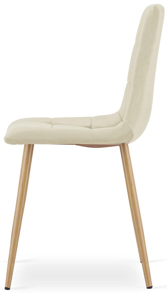 OFERTA Scaun de catifea bej deschis KARA, a doua calitate