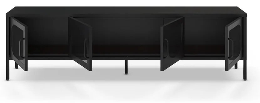 Comodă TV neagră 180x50 cm Tayra – Marckeric