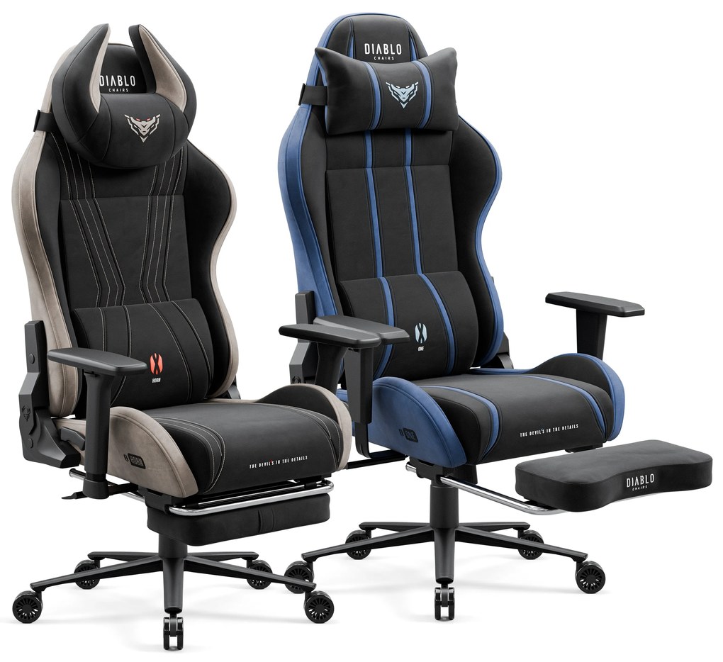 Suport de picioare din material pentru scaunele Diablo X-Horn 2.0 Camel Black, Diablo X-One 2.0 Night Blue
