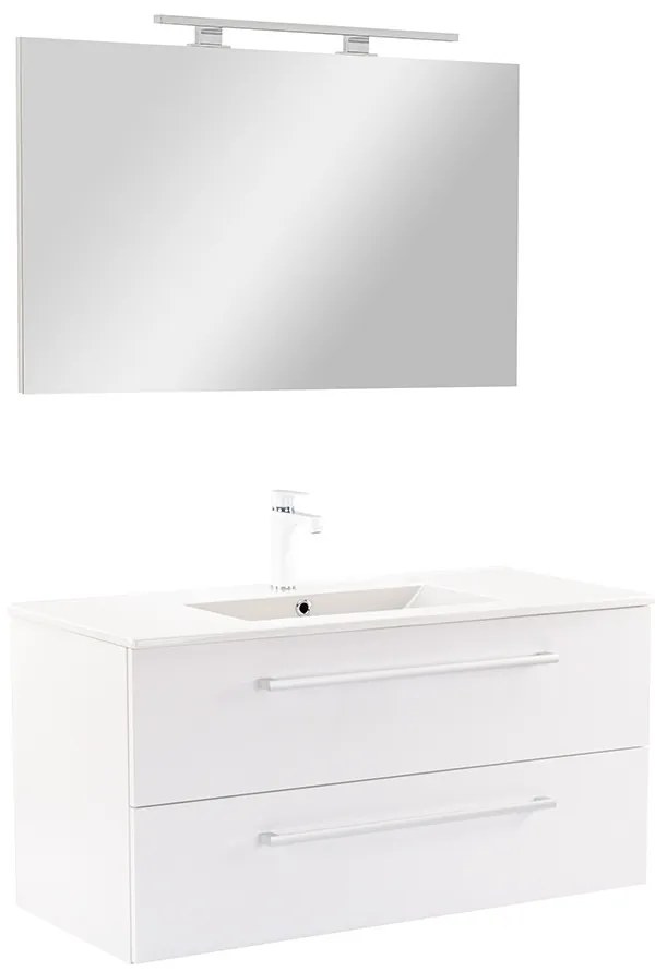 Mobilier complet de baie Vario Clam 100 alb-alb