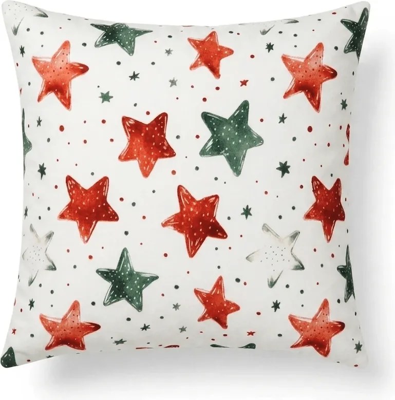 Husa pentru perna din microfibra COLORFUL STARS 45x45 cm, colorat