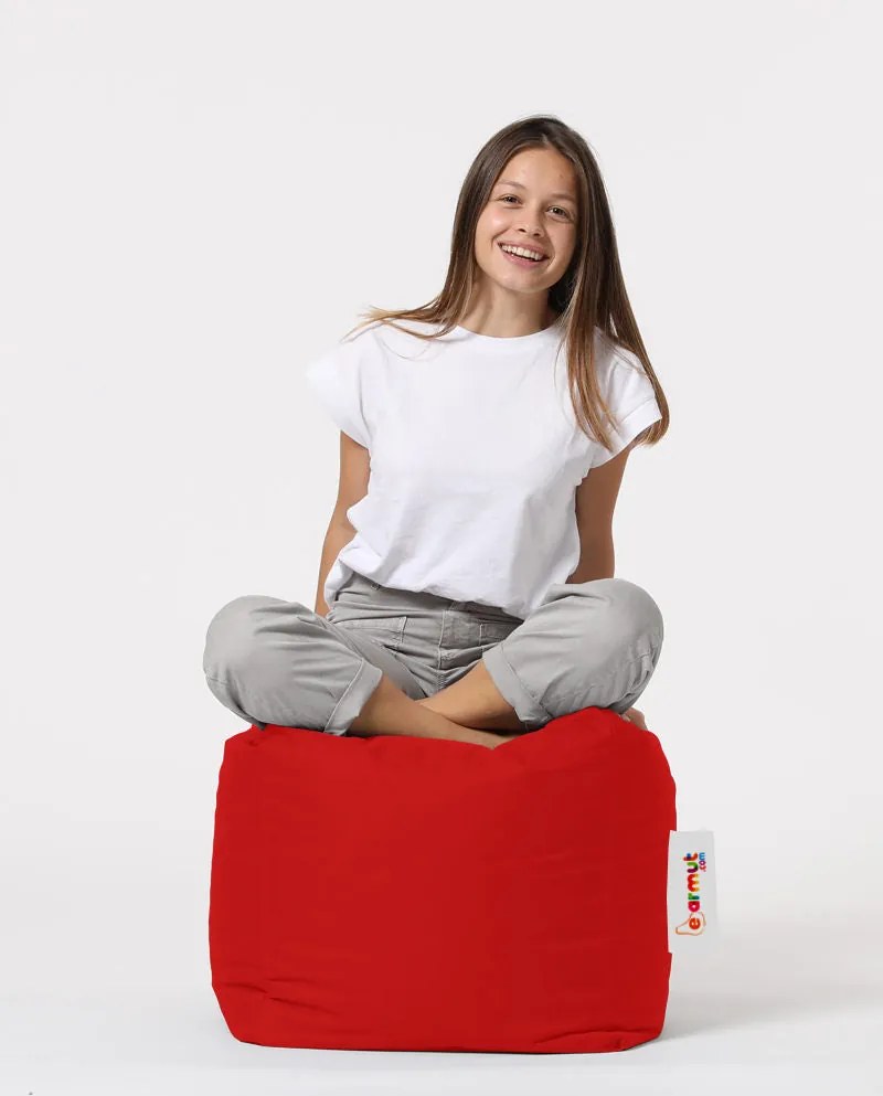 Taburet de exterior Square Pouf - Red
