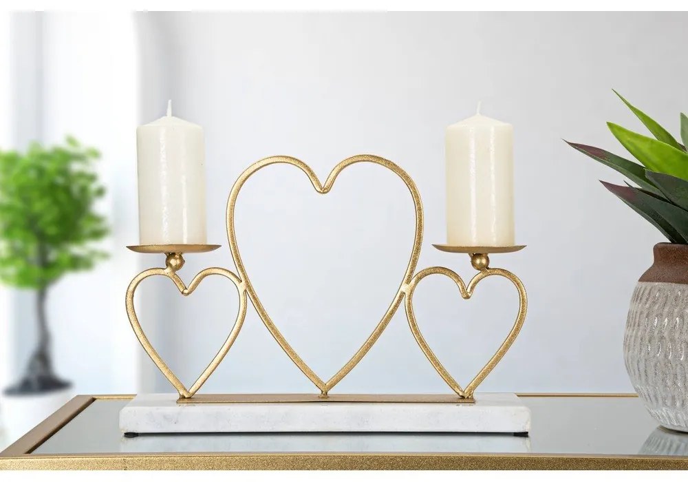 Sfeșnic Mauro Ferretti, auriu-alb