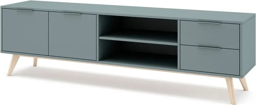 Comodă TV verde prăfuit 180x53x40 cm Pisco – Marckeric