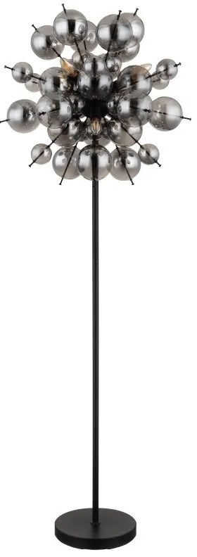 Lampadar design modern UDO 6L negru/fumuriu