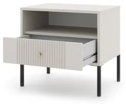 Noptieră LUE, bej/negru