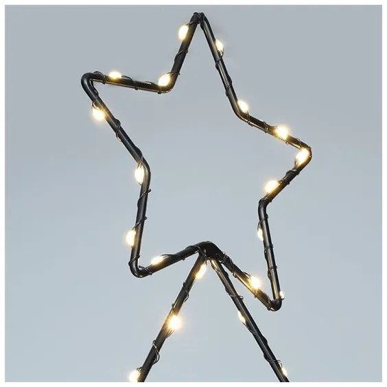 Solight 1V290 - Decorațiune LED de exterior pentru Crăciun, 85 LED, 3xAA, IP44, lumină caldă, în formă de brad