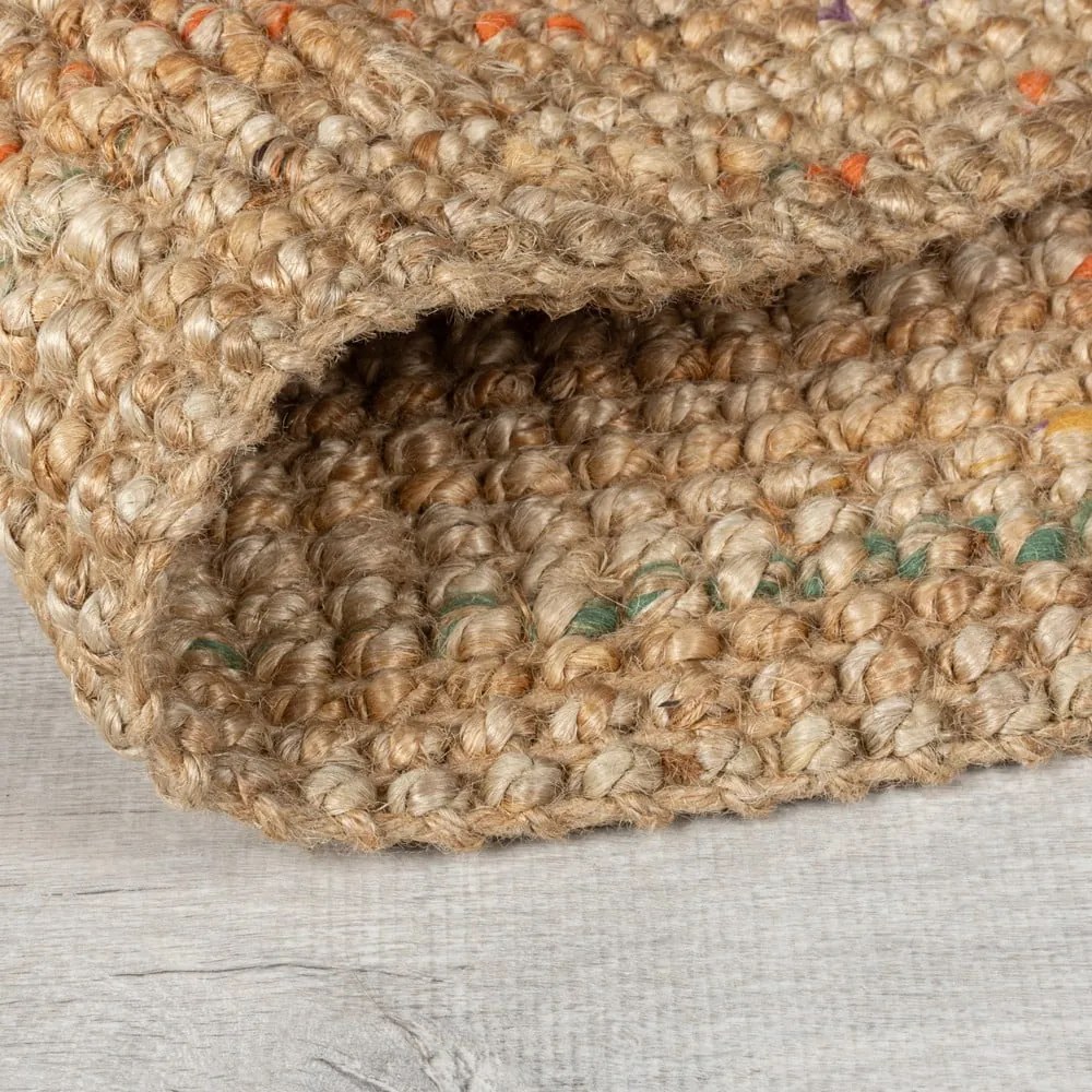 Covor tip traversă în culoare naturală țesut manual din iută 60x300 cm Jute Boucle Multi – Flair Rugs