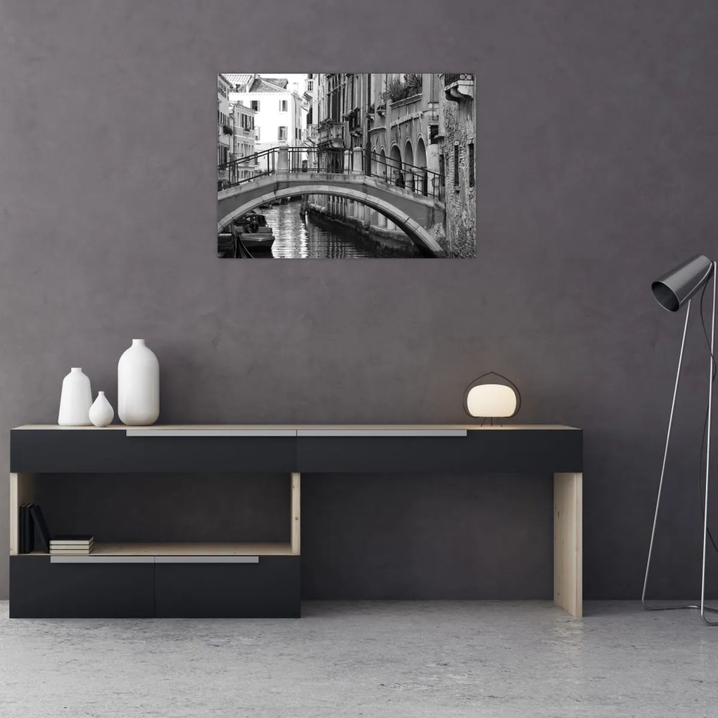 Tablou pe sticlă - Vedere din Veneția (70x50 cm)